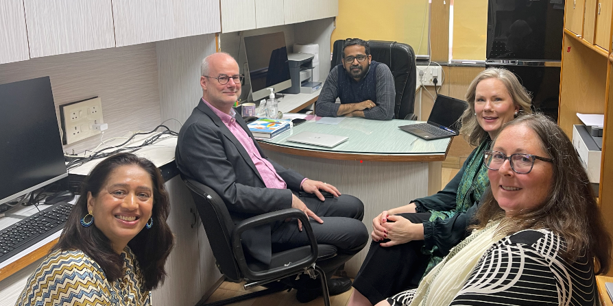 Exchanging ideas in Dr Vishnu&rsquo;s office